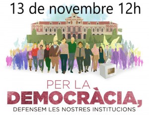 Acte 13 de novembre a l’Avinguda Maria Cristina, Barcelona